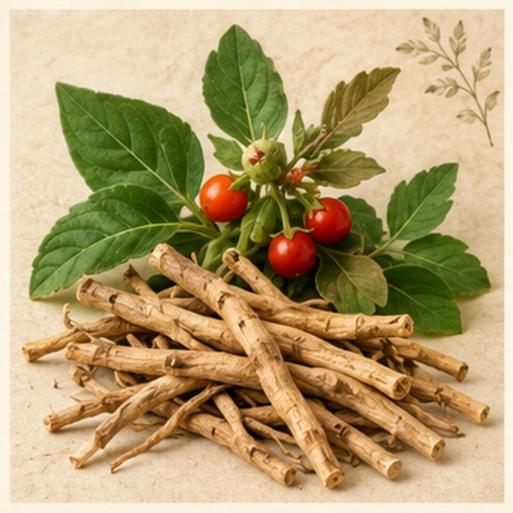 Ashwagandha botanical illustration